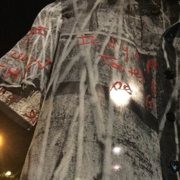 Y’s Yohji Yamamoto, Print Collared Shirt - Picture 3 of 4